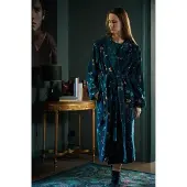 Pip studio Bathrobe Les Fleurs Dark Blue M