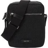 Calvin Klein Embossed Woven Reporter Bag