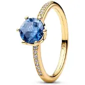 Pandora Moments blå kristall ring 168289C02-50