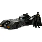 Jada Simba Batman Batmobil i metall 1989 1:24 + figur 939826031