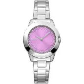 DKNY Analog klocka 'Park Ave' rosa / silver / transparent
