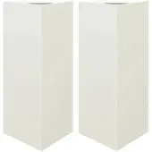 vidaXL Odlingslådor 2 st vit triangulär 40x34,5x75 cm stål