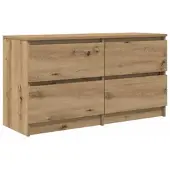 vidaXL TV-bänk hantverksmässig ek 100x35x54 cm konstruerat trä