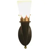 Holländer Vägglampa med fackla CORONA, dimbar, Vardagsrum / matsal, Metall, Lantlig / rustik, Vägglampa, vägglampa inomhus