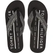 Tommy Hilfiger Flip Flops Chambray Svart Grå Storlek