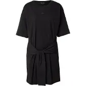 Armani Exchange för kvinnor. XW002085AF10356UC001 Rund svart klänning (S), Casual, Bomull, Kort ärm