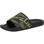 Versace Jeans Couture Pantolette 'SHELLY' guld / svart