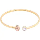 Swarovski Armband guld / lavendel / rosa / transparent