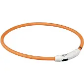 Trixie Usb Flash Light Collar Orange M–L