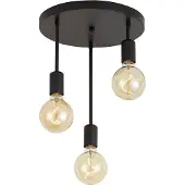 QAZQA Modern taklampa svart 3-ljus - Facil