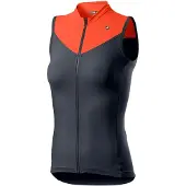 Castelli Solaris Black Orange Women Jersey, Size S