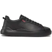 HUGO för män. 50499261 Blake Sneakers i läder svart (40), Hud, Karta, Nyckelband, Casual