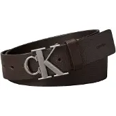 Calvin Klein Full Grain Leather Logo Buckle Belt