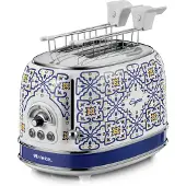 Ariete 0155/0C, 2 skivor, Vit, Ljusblå, Metall, 810 W, 220-240 V, 50/60 hz