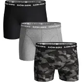 Björn Borg Bomullssträck Boxers 3-pack Svart/Grå Svart Grå Storlek