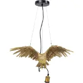 Kare Design pendellampa Animal Owl, dimbar, Mässing / guld, Vardagsrum / matsal, Syntetmaterial, Design, Pendellampa