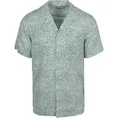 Scotch & soda Kortärmad Skjorta Tryck Ljusgrön Grön Storlek