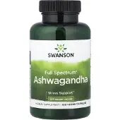 Swanson Health Full Spectrum Ashwagandha, Vegetabiliska Kapslar, 100 Kapslar (450 mg per kapsel)