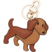 Seidenfelt Manufaktur Tillbehör till väskor 'My Dachshund' brun / mocka