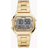 Fossil Retro Digital Guldurtavla Guldstålarmbandsklocka för Män - FS5843
