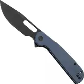 Eutektik Trinity TRI-DBW-R Blackwashed 14C28N, Blue G10, pocket knife