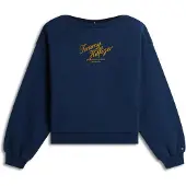 Tommy Hilfiger Logo Relaxed Boat Neck Sweatshirt