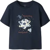 Name it T-shirt 'NMMVICTOR' marinblå / safir / choklad / vit