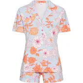 s.Oliver Kort pyjamas himmelsblå / ljusorange / rosa / off-white
