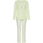 LASCANA Pyjamas kitt / grön / pastellgrön / lavendel