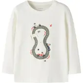 Name it T-shirt 'NMMVUX' grå / blodröd / svart / vit