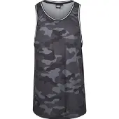 Urban Classics T-shirt 'Camo Mesh' grå / mörkgrå / svart