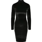 Urban Classics Velvet For Turtle Neck Klänning Med Långa ärmar