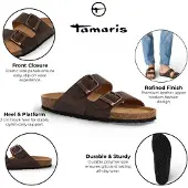 Tamaris Herr Bruna Läder Slip-On Footbed Toffelsandaler