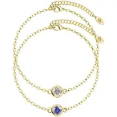 MYC Paris Birth Stone Armband - Guld, Kristall och Lila