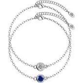 MYC Paris Birth Stone Armband - Silver, Crystal och Blue