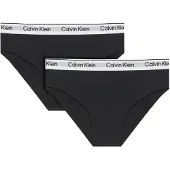 Calvin Klein 2 Pack Girls Bikini Briefs Icon Cotton Stretch