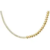 Fossil Halsband 'Sutton' guld / transparent