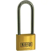 Kasp K12550L80D Hänglås 50 mm Ny låsning Guldgul Nyckel