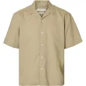 Selected Casper Clay Linen Kortärmad Skjorta