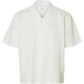 Selected Casper Clay Linen Kortärmad Skjorta