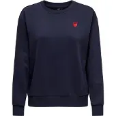 JDY Sweatshirt 'JDYParis' marinblå / röd