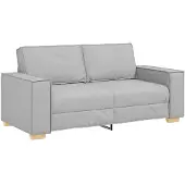 vidaXL 2-sitssoffa molngrå 180x78x84 cm tyg