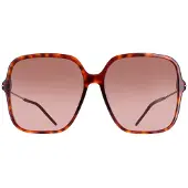 Gucci Square Dam Dark Havana Brown Gradient GG1267S
