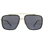 Dolce&Gabbana Solglasögon DG2220 02/81 Guld och svart Brun Gradient Polariserad