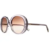 Chloé Oval Dam Transparent Grå Brun Gradient CH0007S