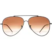 Ray-Ban Aviator Unisex Gunmetal Brun Gradient RB0101S Aviator Reverse