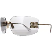 Miu Miu Rimless Dam Guld Ljusgrå MU54YS
