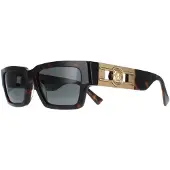 Versace Rectangle Unisex Mörk Havanna Mörkgrå VE4459