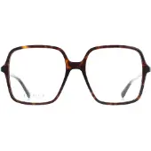 Gucci Square Womens mörka havannaglasögon
