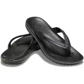 Crocs Herr Crocbrand Flip Flop i Svart Grå